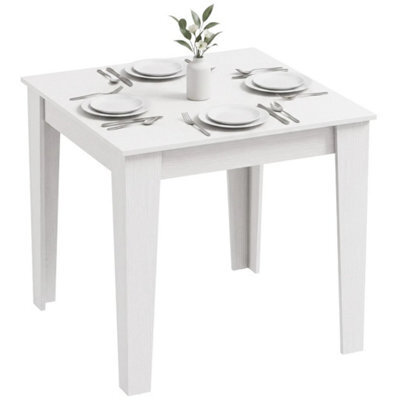 Dining Table For 4, 80L X 80W X 75Hcm, White - image 1