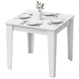 Dining Table For 4, 80L X 80W X 75Hcm, White - thumbnail 3