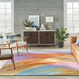 Multicolour Wool Luxurious Modern Abstract Optical/ (3D) Rug Easy To Clean Living Room And Bedroom-297Cm X 419Cm - thumbnail 1