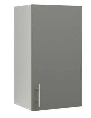 Jd Greta Kitchen Wall Unit 400mm Storage Cabinet With Doors And Shelf 40Cm - Grey Matt - image 1
