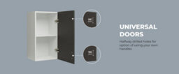 Jd Greta Kitchen Wall Unit 400mm Storage Cabinet With Doors And Shelf 40Cm - Grey Matt - thumbnail 6