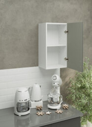 Jd Greta Kitchen Wall Unit 400mm Storage Cabinet With Doors And Shelf 40Cm - Grey Matt - thumbnail 2