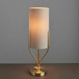 Luminosa Lighting Luminosa Fraser Base & Shade Table Lamp Satin Brass Plate, Natural Linen Mix Fabric - thumbnail 5