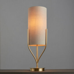 Luminosa Lighting Luminosa Fraser Base & Shade Table Lamp Satin Brass Plate, Natural Linen Mix Fabric - thumbnail 6