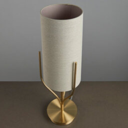 Luminosa Lighting Luminosa Fraser Base & Shade Table Lamp Satin Brass Plate, Natural Linen Mix Fabric - thumbnail 7