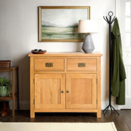 Surrey Oak Small Sideboard Fully Assembled   - By Roseland Furniture - thumbnail 2