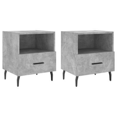 Berkfield Modern Bedside Cabinets 2 Pcs Concrete Grey 40X35X47.5 Cm Engineered Wood - image 1