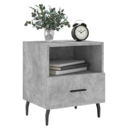 Berkfield Modern Bedside Cabinets 2 Pcs Concrete Grey 40X35X47.5 Cm Engineered Wood - thumbnail 4