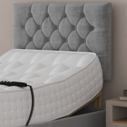 Electric Adjustable Bed For Seniors Chenille With Headboard And Pocket Mattress - thumbnail 2