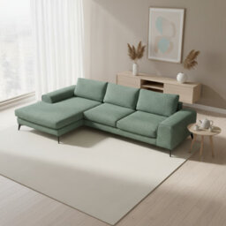 Abakus Direct Venice Chenille Corner Sofa In Rifle Green Left Facing With Deep Seats And Extra-Wide Padded Arms - thumbnail 4