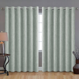 Bedlooms Sage Green Linen Curtain 100% Blackout Thermal Insulated Eyelet Curtain (Pair) 90 X 90 Inches With Tie Back Two - thumbnail 9