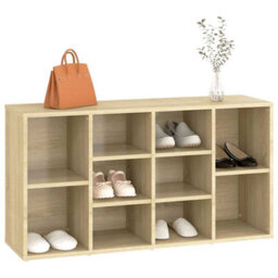 Berkfield Sturdy Shoe Bench Sonoma Oak 103X30X54.5 Cm Engineered Wood - thumbnail 4