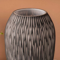 Vanity Living 24Cm Black And White Handmade Glass Vase Modern Decorative Vase For Living Room - thumbnail 2