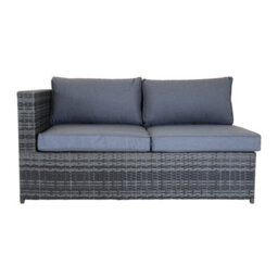 Charles Bentley L-Shaped 3 Seater Outdoor Rattan Furniture Lounge Set Grey - thumbnail 7