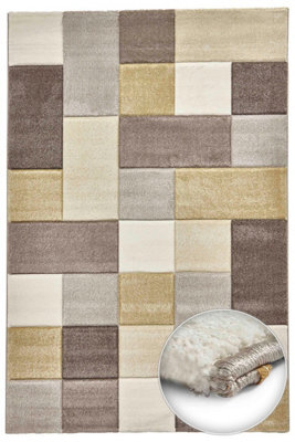 Think Rug Brooklyn 646 Grey Yellow Rug-160Cm X 220Cm - image 1