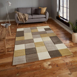 Think Rug Brooklyn 646 Grey Yellow Rug-160Cm X 220Cm - thumbnail 2