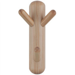 Keypak Wall Mounted Totem Coat Rack - 3 Hook Scandi Branch Hanger - Wooden Hook Rail For Towels, Hats & Bags In Hallway, Bedroom - thumbnail 5