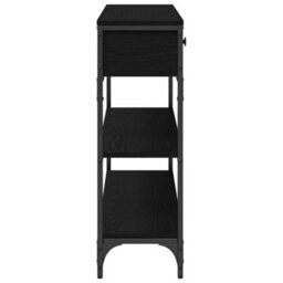 Walplus Console Table With Drawer With Shelf Black Oak 100 X 25 X 75 Cm - thumbnail 7