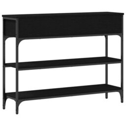Walplus Console Table With Drawer With Shelf Black Oak 100 X 25 X 75 Cm - thumbnail 8