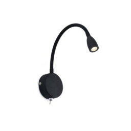 Luminosa Lighting Luminosa Loke Led Indoor Wall Light Reading Lamp Black