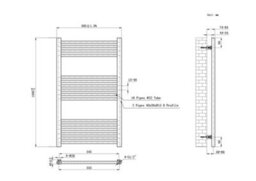 Lux Heat White Ladder Towel Radiator 1000mm (H) X 600mm (W) - thumbnail 3