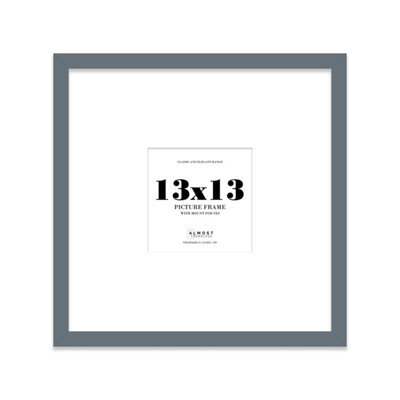 "13X13"" Grey Picture Frame - 13X13"" Square Frame With 9X9"" Mount For 13X13""/9X9"" Pictures Luxurious Style Room Decor, 1 Pack" - image 1