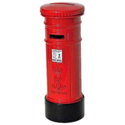 Kav Money Boxes London Post Box, Red Die Cast Money Bank British Phone Booth Piggy Bank United Kingdom Coin Saver Savings (8 Cm)