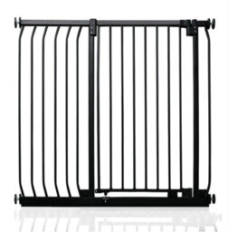 Safetots Extra Tall Elite Safety Gate, 98Cm - 107Cm, Matt Black, Extra Tall 96.8Cm In Height, Pressure Fit Stair Gate - thumbnail 1