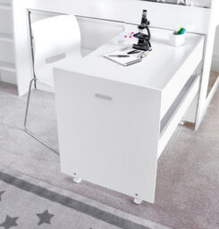 Bedmaster Erin White Mid Sleeper Bed With Desk And Pocket Mattress - thumbnail 7