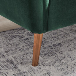 Furniturebox Uk Teddy Green Velvet 3 Seater Sofa - thumbnail 4