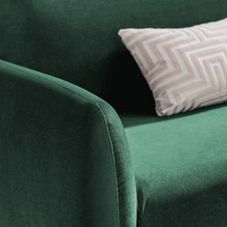 Furniturebox Uk Teddy Green Velvet 3 Seater Sofa - thumbnail 3