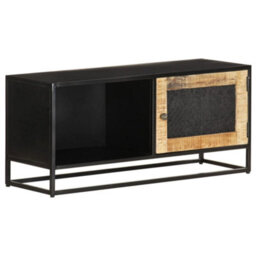 Berkfield Industrial Tv Cabinet 90X30X40 Cm Rough Mango Wood - thumbnail 9