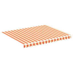Walplus Replacement Fabric For Awning Garden Sun Shade Canopy Gazebo For Back Door, Porch, Patio Yellow And Orange 3X2.5 M - thumbnail 2