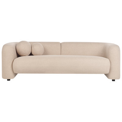 Wyld And Coco 5-Seater Bouclé Sofa Set With Matching Armchair And Extra Removable-Cover Cushions, Beige, L224 X D83 X H73Cm - image 1
