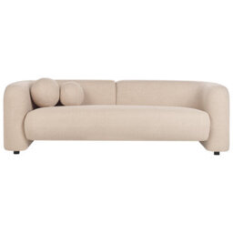 Wyld And Coco 5-Seater Bouclé Sofa Set With Matching Armchair And Extra Removable-Cover Cushions, Beige, L224 X D83 X H73Cm - thumbnail 1