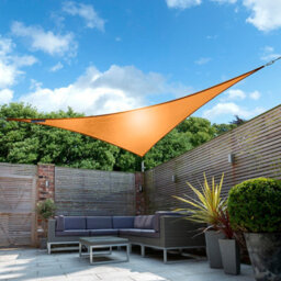 Kookaburra 3M Triangle Waterproof Orange Garden Patio Sun Shade Sail Canopy 98% Uv Block With Free Rope - thumbnail 2