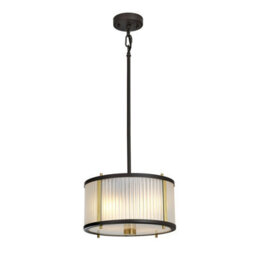 Stylish 2 Bulb Ceiling Pendant Light In Museum Bronze Finish - thumbnail 1