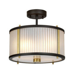 Stylish 2 Bulb Ceiling Pendant Light In Museum Bronze Finish - thumbnail 4