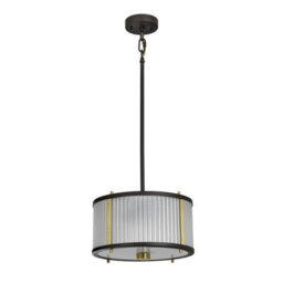 Stylish 2 Bulb Ceiling Pendant Light In Museum Bronze Finish - thumbnail 2