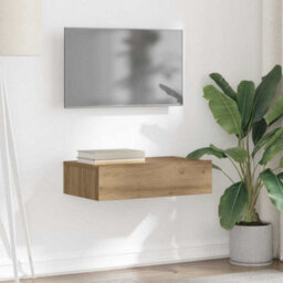 Berkfield Durable Tv Cabinet With Led Lights Artisan Oak 60X35X15.5 Cm - thumbnail 5