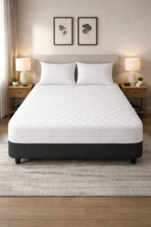 Pamposh Quilted King Size Mattress Protector Premium Microfiber 30Cm Deep Pocket King Size Bed Hypoallergenic Mattress Cover - thumbnail 2