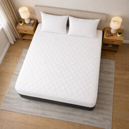 Pamposh Quilted King Size Mattress Protector Premium Microfiber 30Cm Deep Pocket King Size Bed Hypoallergenic Mattress Cover - thumbnail 3