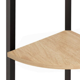Vidaxl 5-Tier Corner Shelf Light Brown And Black 45.5X31.5X180 Cm - thumbnail 6