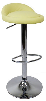 Gaor Adjustable Cream Breakfast Bar Stool - Faux Leather. - image 1