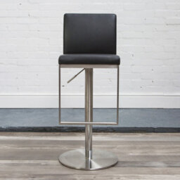 Gaor Adjustable Cream Breakfast Bar Stool - Faux Leather. - thumbnail 2