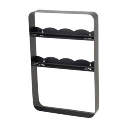 Living And Home 3-Tier Black Wall-Mounted Storage Rack For Kitchen Or Bathroom, 40Cm W X 8Cm D X 60Cm H - thumbnail 4