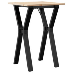 Berkfield Dining Table Y-Frame 50X50X75 Cm Solid Wood Pine And Steel - thumbnail 6
