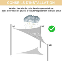 Grey 4X4X4M Triangular Shade Sail Waterproof - thumbnail 4