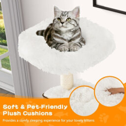 Costway Wooden Cat Tower Large Modern Cat Tree Tower Multi-Level Cat Play Center Indoor - thumbnail 8