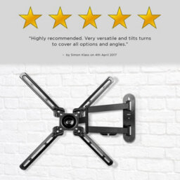 "Duronic Tvb1130 Full Range Tv Bracket, Swivel And Tilt Wall Mount With Vesa 600X400 For Flat Screen Television 13-50""" - thumbnail 7
